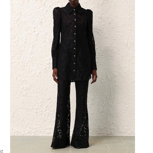 NWT ZIMMERMANN Matchmaker flared lace trousers - Picture 2 of 6